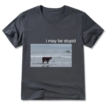 Tokyo-Tiger Foolish Cow V-Neck Classic T-Shirt