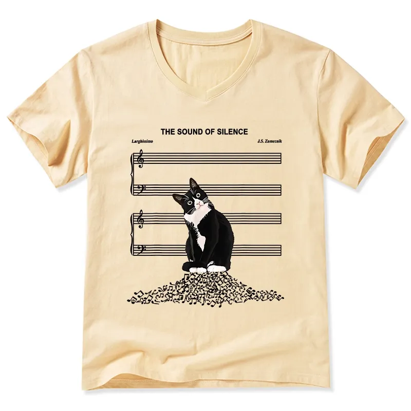 Tokyo-Tiger The Sound Of Silence Cow V-Neck Classic T-Shirt