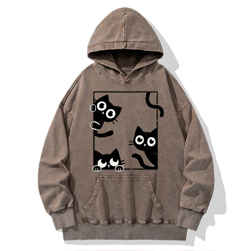 Tokyo-Tiger Looking At Your Cats Washed Hoodie