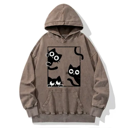 Tokyo-Tiger Looking At Your Cats Washed Hoodie