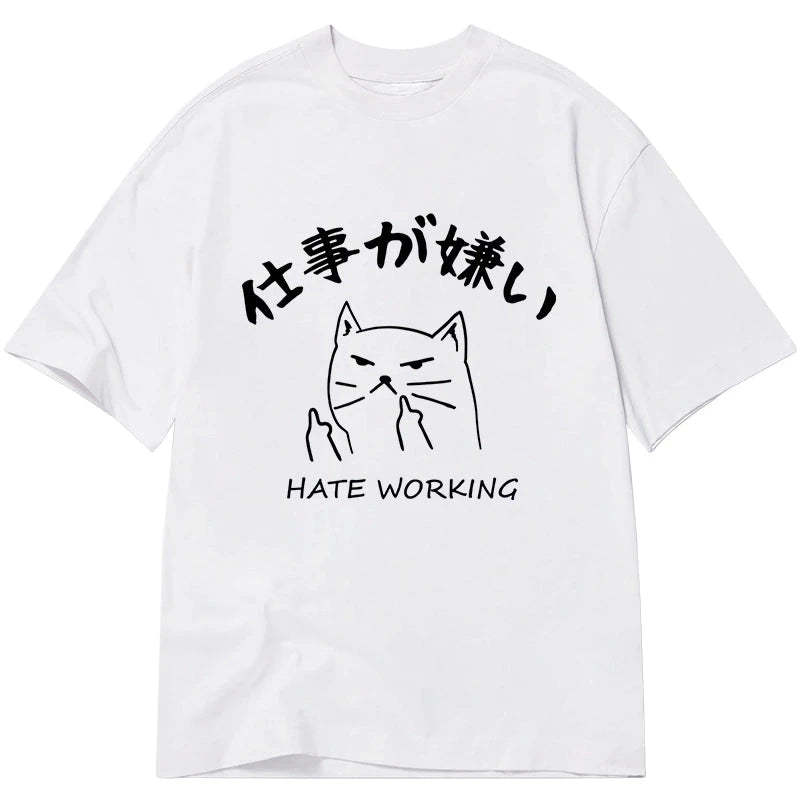 Tokyo-Tiger A Cat That Hates Work Classic T-Shirt-tokyo-tiger