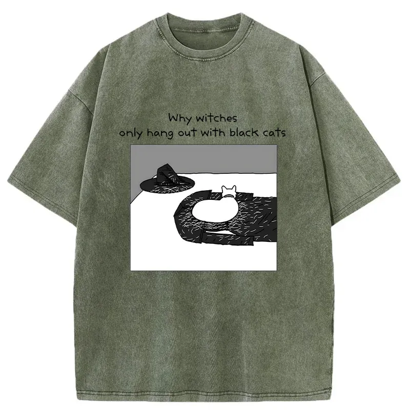 Tokyo-Tiger Terrifying White Cat Fur Funny Washed T-Shirt