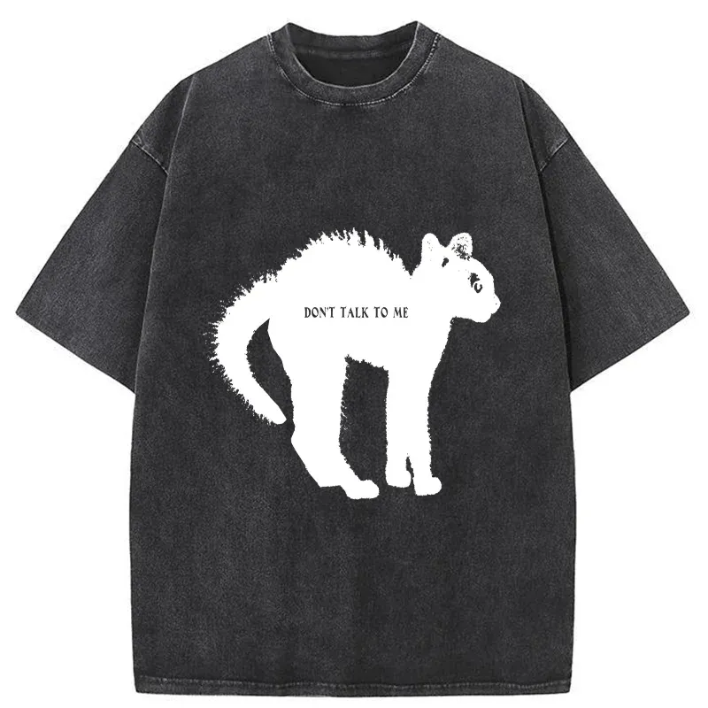 Tokyo-Tiger Frightened Cat Washed T-Shirt