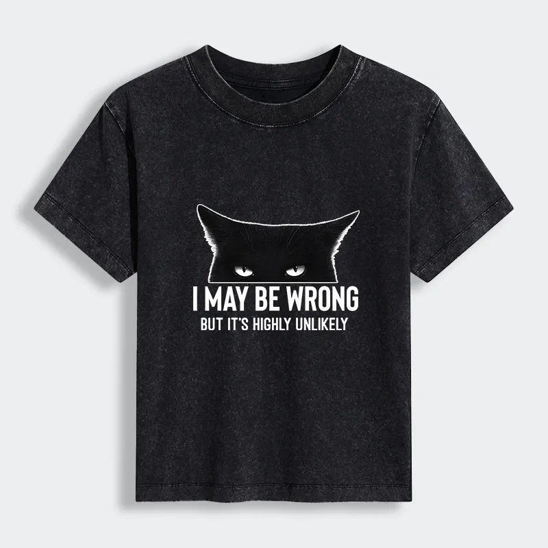 Tokyo-Tiger Cat Can Do No Wrong Women's Washed T-shirt