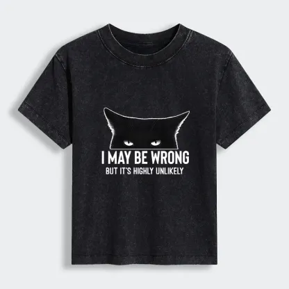 Tokyo-Tiger Cat Can Do No Wrong Women's Washed T-shirt