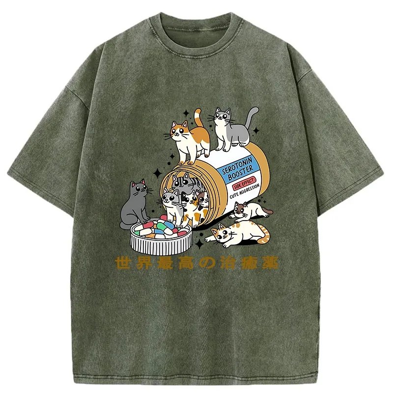 Tokyo-Tiger The Best Cure In The World Washed T-Shirt