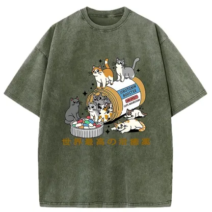 Tokyo-Tiger The Best Cure In The World Washed T-Shirt