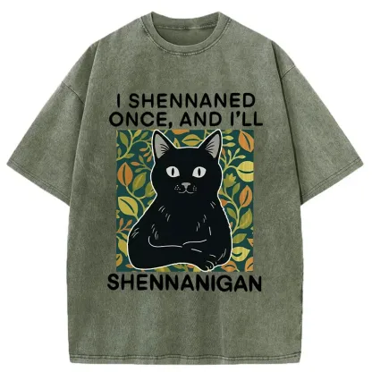 Tokyo-Tiger The Lying Cat Washed T-Shirt