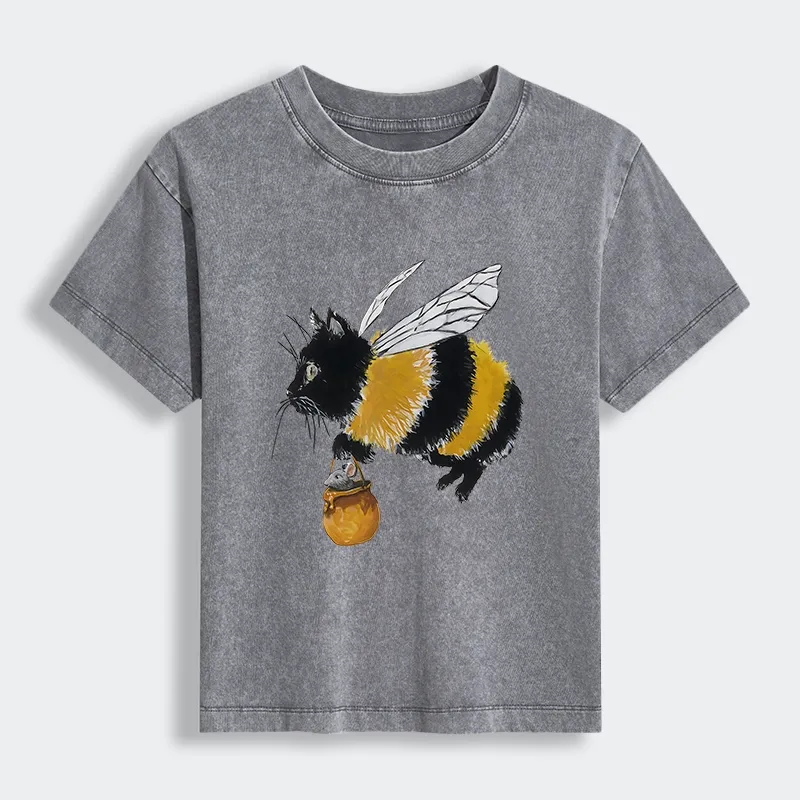 Tokyo-Tiger Catbee Funny Women's Washed T-shirt