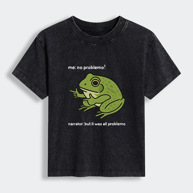 Tokyo-Tiger Stupid Frog Meme Women's Washed T-shirt