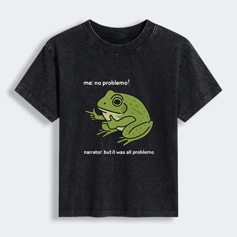 Tokyo-Tiger Stupid Frog Meme Women's Washed T-shirt