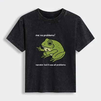 Tokyo-Tiger Stupid Frog Meme Women's Washed T-shirt