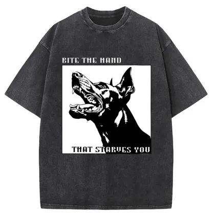 Tokyo-Tiger Rebellious Dog Meme Washed T-Shirt