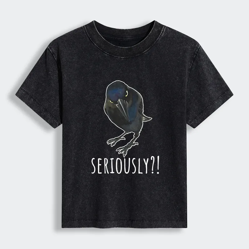 Tokyo-Tiger Raven's Question Women's Washed T-shirt