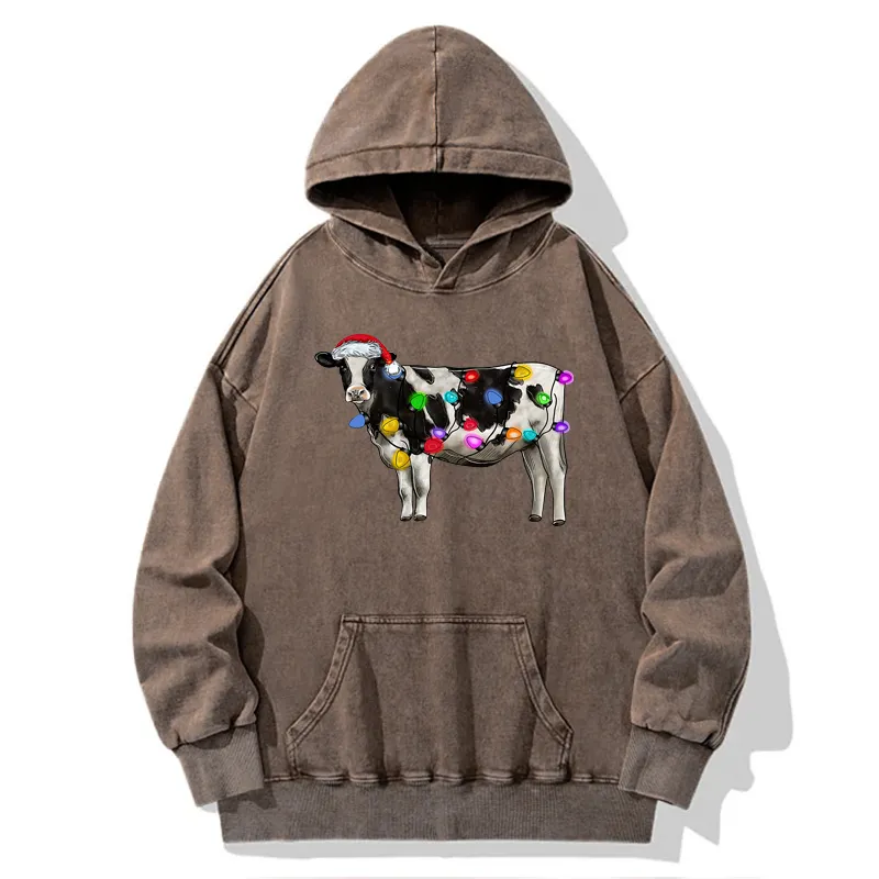 Tokyo-Tiger Christmas Cow Washed Hoodie