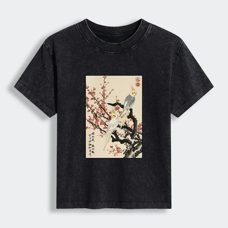 Tokyo-Tiger Whispers of Silent Blossoms Women's Washed T-shirt