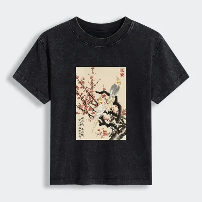 Tokyo-Tiger Whispers of Silent Blossoms Women's Washed T-shirt