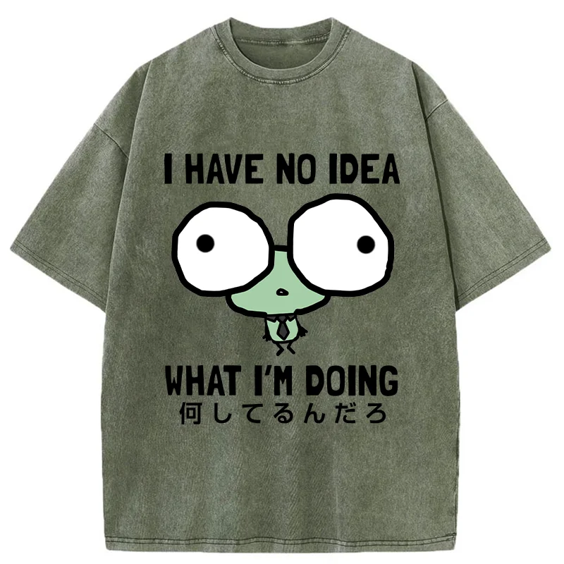 Tokyo-Tiger Silly Frog At Work Washed T-Shirt