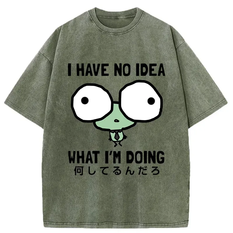 Tokyo-Tiger Silly Frog At Work Washed T-Shirt