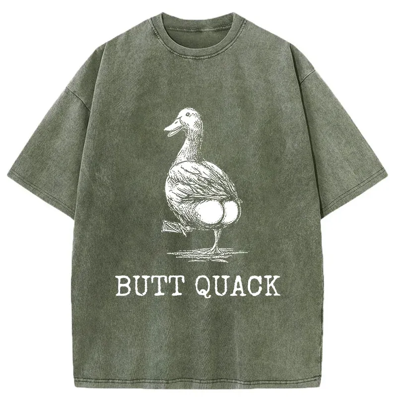 Tokyo-Tiger Butt Crack Funny Washed T-Shirt