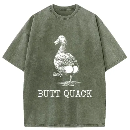 Tokyo-Tiger Butt Crack Funny Washed T-Shirt