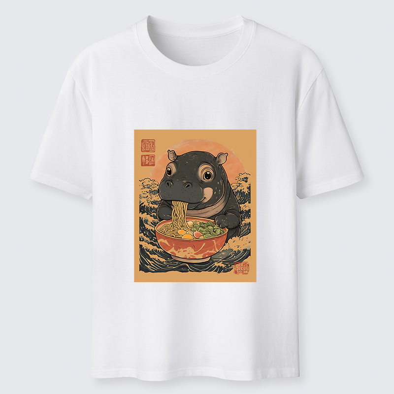 Tokyo-Tiger Moo Deng Eat Ramen Classic T-Shirt
