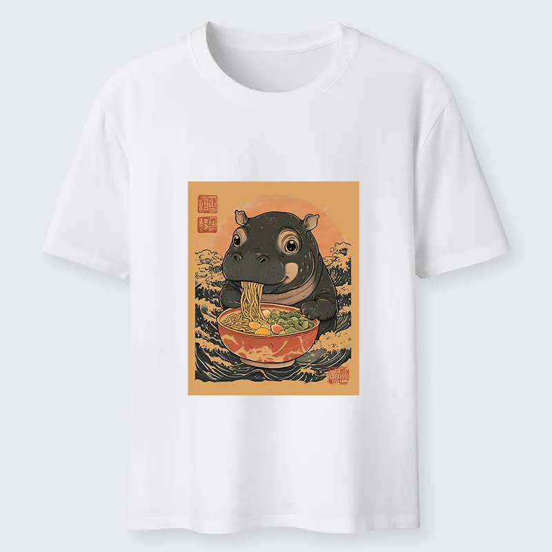 Tokyo-Tiger Moo Deng Eat Ramen Classic T-Shirt