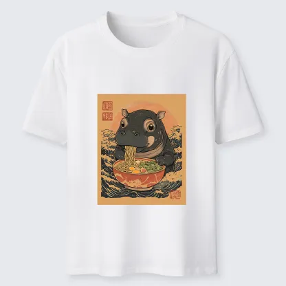 Tokyo-Tiger Moo Deng Eat Ramen Classic T-Shirt
