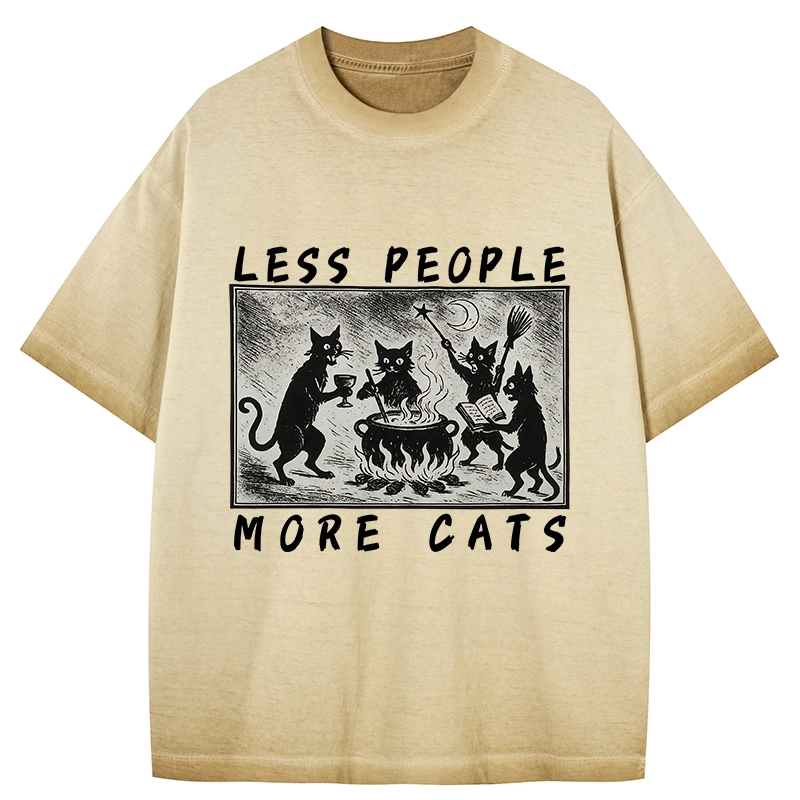 Tokyo-Tiger Cat Sacrifice Ceremony Gradient Washed T-Shirt