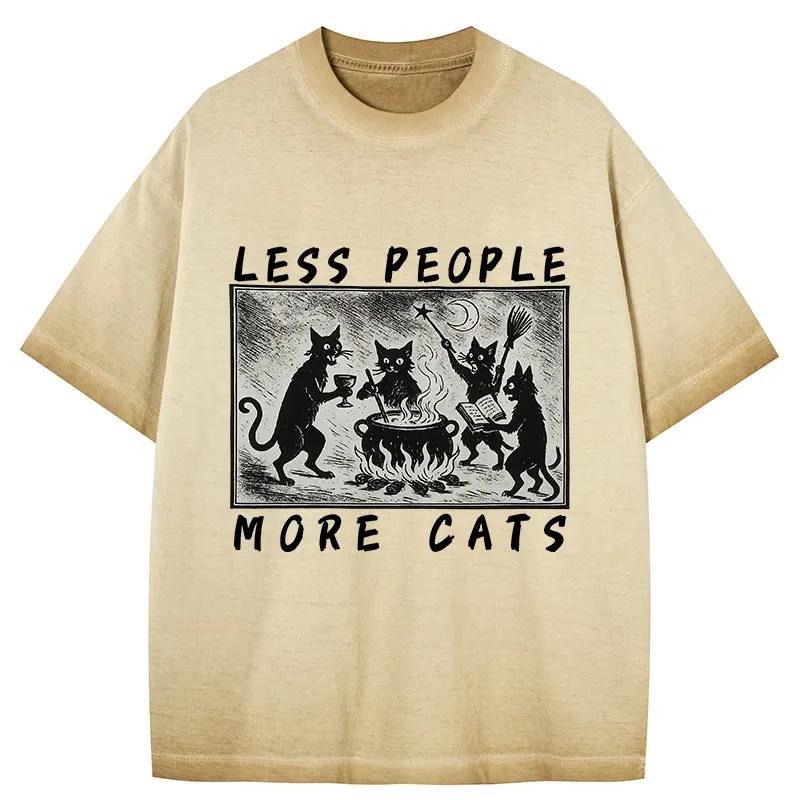 Tokyo-Tiger Cat Sacrifice Ceremony Gradient Washed T-Shirt