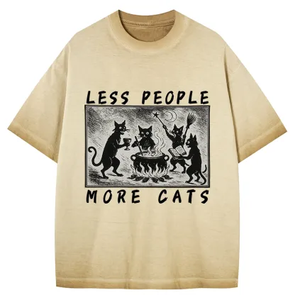 Tokyo-Tiger Cat Sacrifice Ceremony Gradient Washed T-Shirt