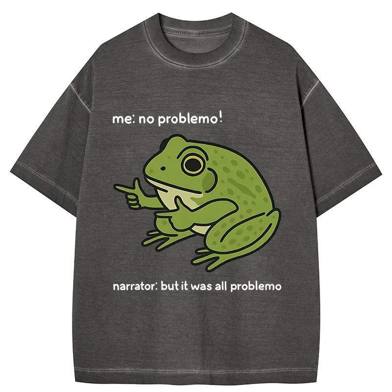 Tokyo-Tiger Stupid Frog Meme Gradient Washed T-Shirt