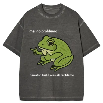 Tokyo-Tiger Stupid Frog Meme Gradient Washed T-Shirt