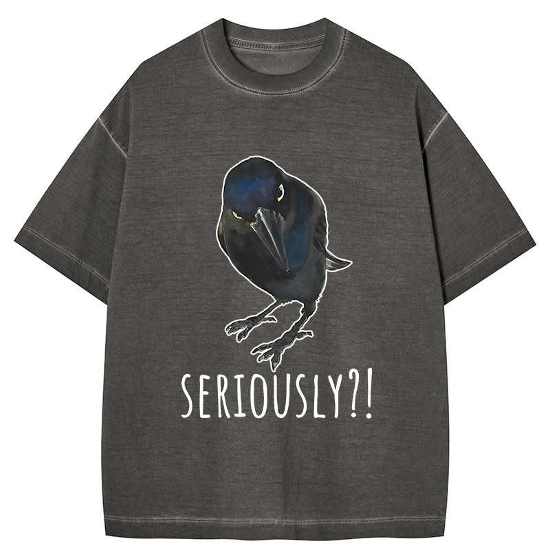 Tokyo-Tiger Raven's Question Gradient Washed T-Shirt