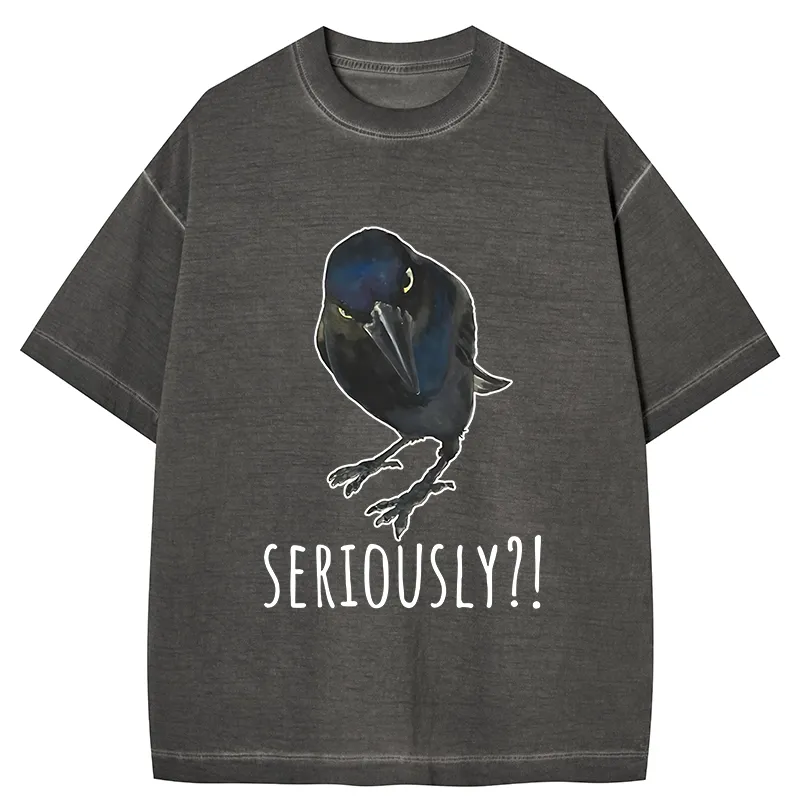 Tokyo-Tiger Raven's Question Gradient Washed T-Shirt