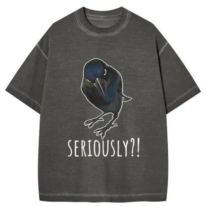 Tokyo-Tiger Raven's Question Gradient Washed T-Shirt