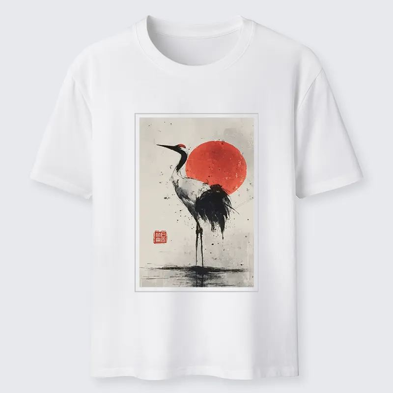 Tokyo-Tiger Retro Japanese Red-crowned Crane Classic T-Shirt