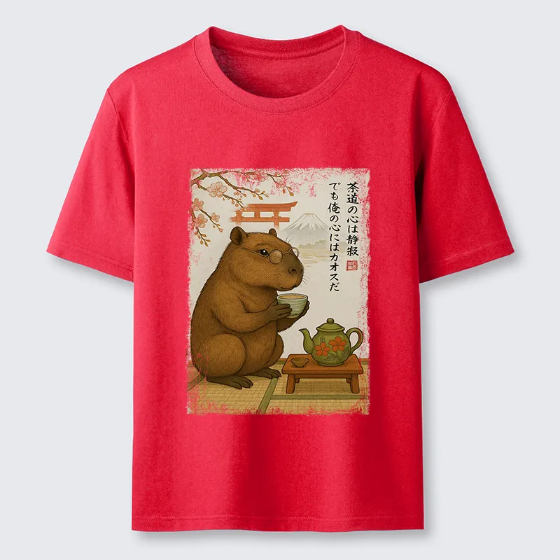 Tokyo-Tiger Tea Time With a Capybara Classic T-Shirt