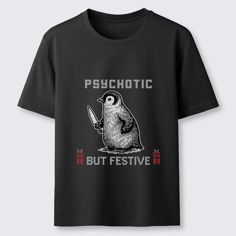 Tokyo-Tiger Overstimulated but Festive Christmas Classic T-Shirt