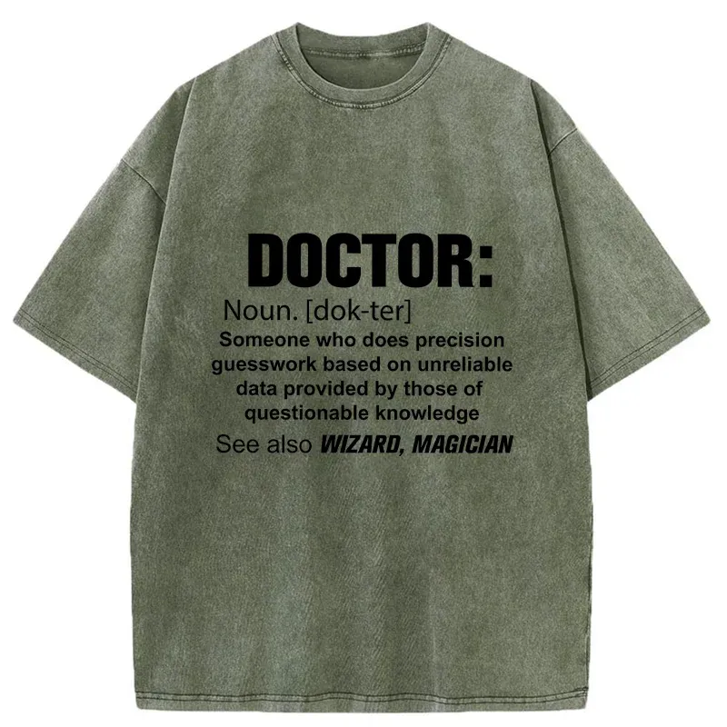 Tokyo-Tiger Doctor Funny Washed T-Shirt