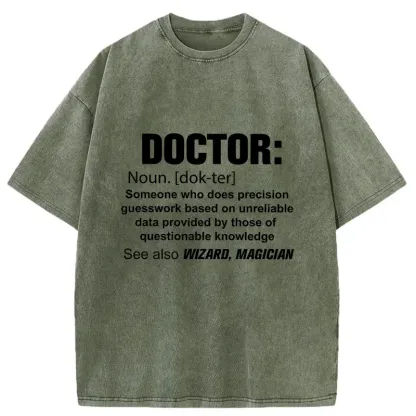 Tokyo-Tiger Doctor Funny Washed T-Shirt