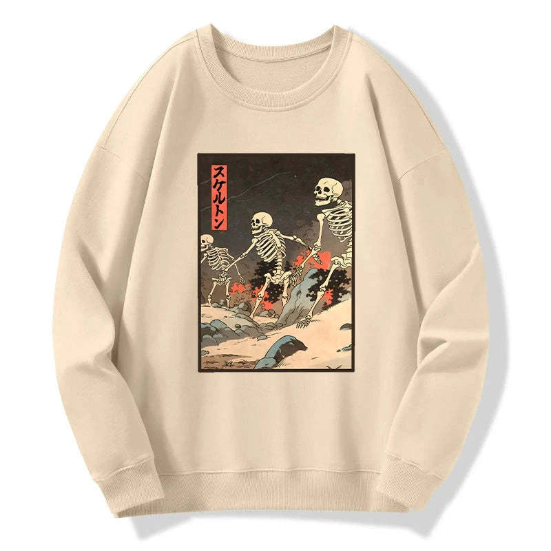 Tokyo-Tiger Japanese Rising Skeletons Sweatshirt