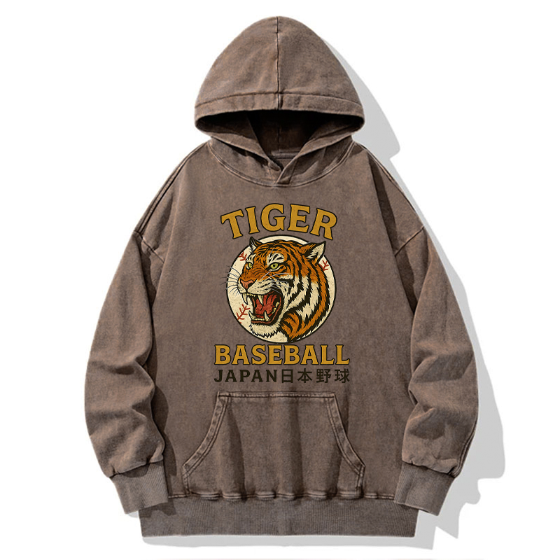 Tokyo-Tiger Osaka Japan Baseball Team Washed Hoodie
