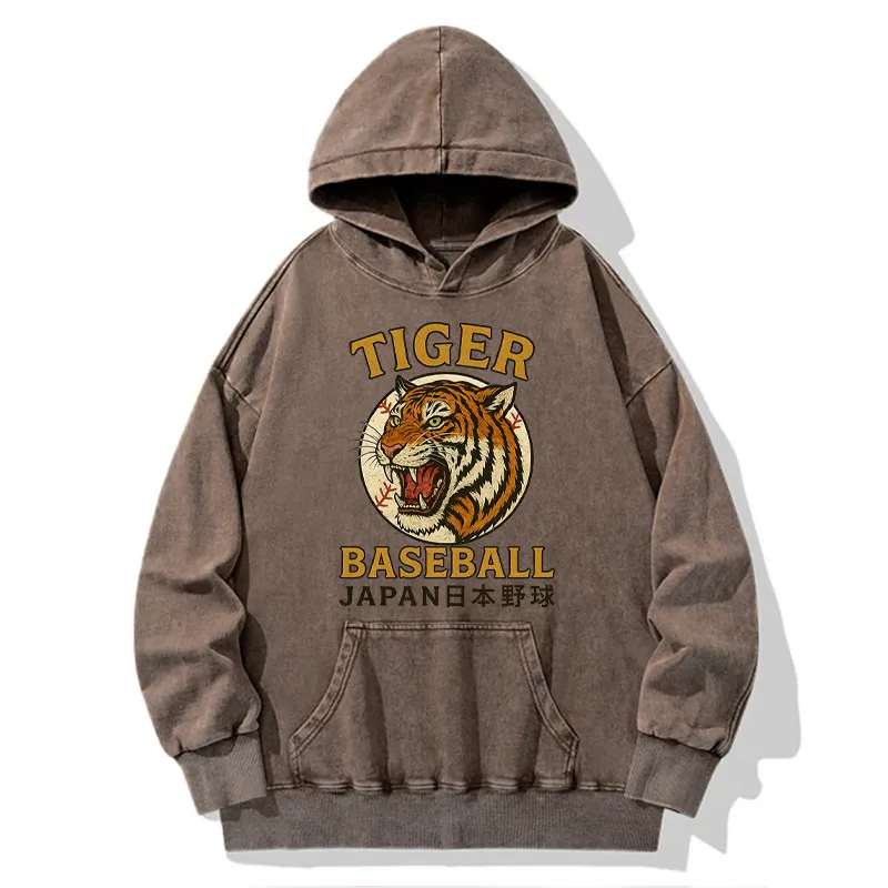 Tokyo-Tiger Osaka Japan Baseball Team Washed Hoodie
