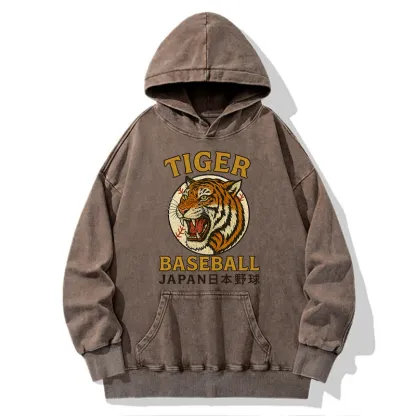 Tokyo-Tiger Osaka Japan Baseball Team Washed Hoodie