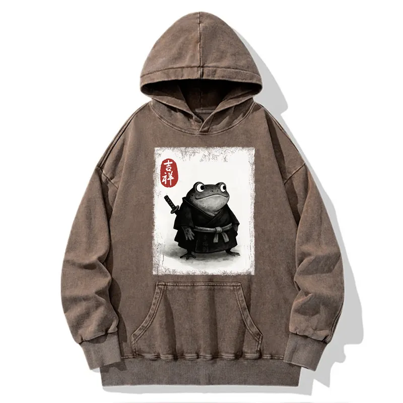 Tokyo-Tiger Blade of the Frog: A Samurai's Tale Washed Hoodie
