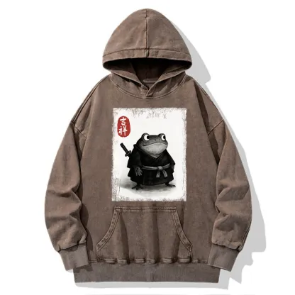 Tokyo-Tiger Blade of the Frog: A Samurai's Tale Washed Hoodie