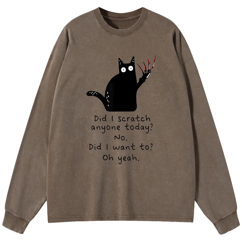 Tokyo-Tiger Cats With Sharp Claws Washed Long Sleeve T-Shirt