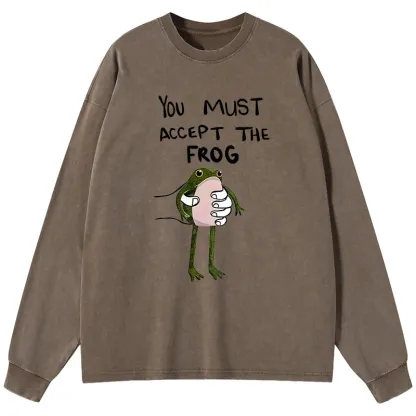 Tokyo-Tiger Accept This Frog Washed Long Sleeve T-Shirt