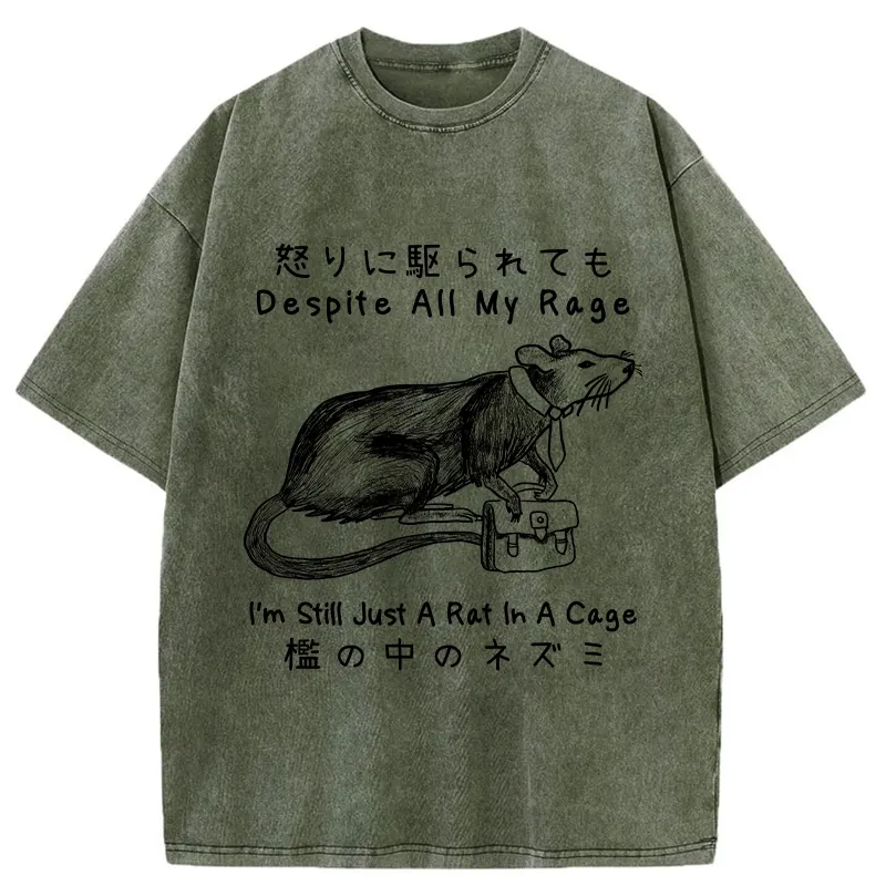 Tokyo-Tiger I'm A Rat In A Cage Washed T-Shirt
